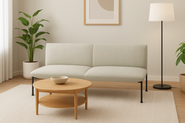 Modern Blue Fabric Reception Sofa with Steel Frame & High-Density Foam for Office - Image 7