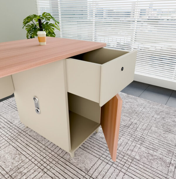 Single Office Table with Drawer - Compact Executive Desk for One Person - Image 7