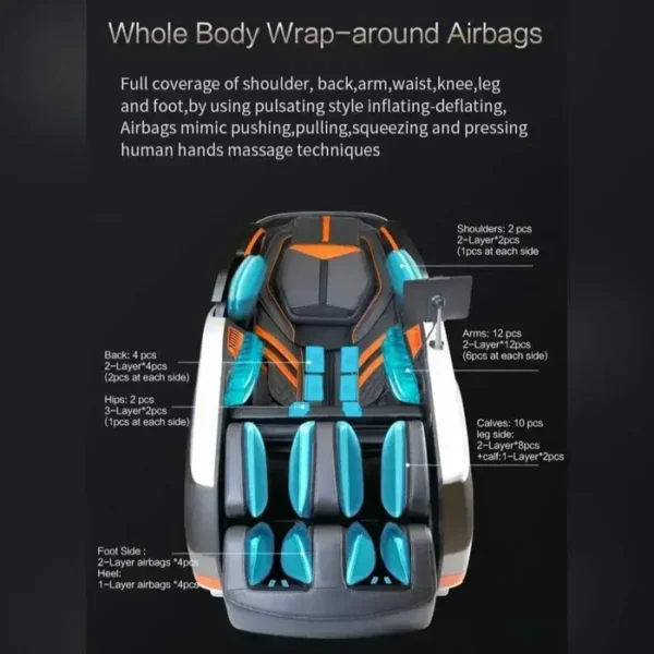 Lambo Luxury Massage Chair (Orange) - Image 11