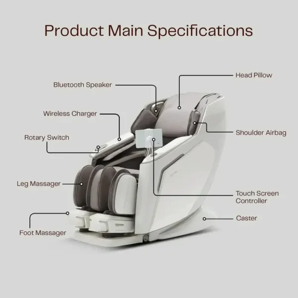 Vanquish Massage Chair (A70PRO White) - Image 6
