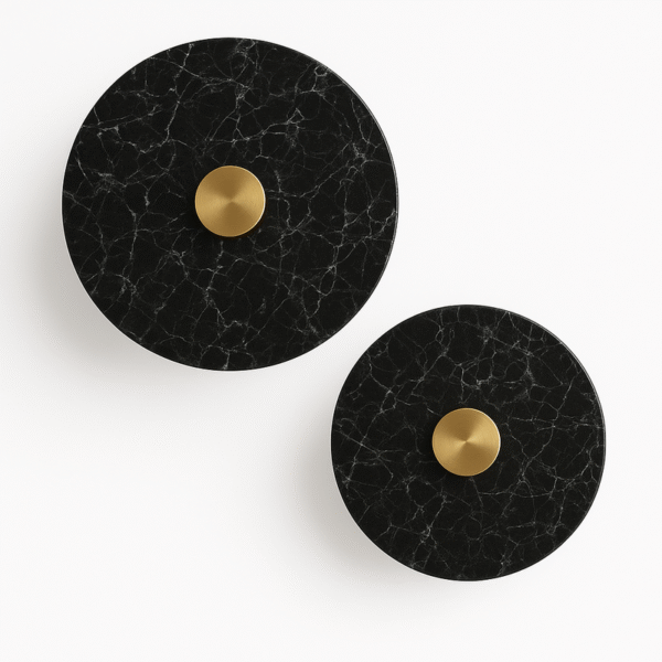 2-Piece Round Luxury Corner Tables with Glass Top - Image 6