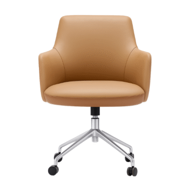 Premium PU Leather Conference Chair with Armrests