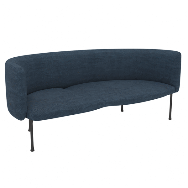 Modern Blue Fabric Office & Home Reception Sofa with Steel Inner Frame - Image 6