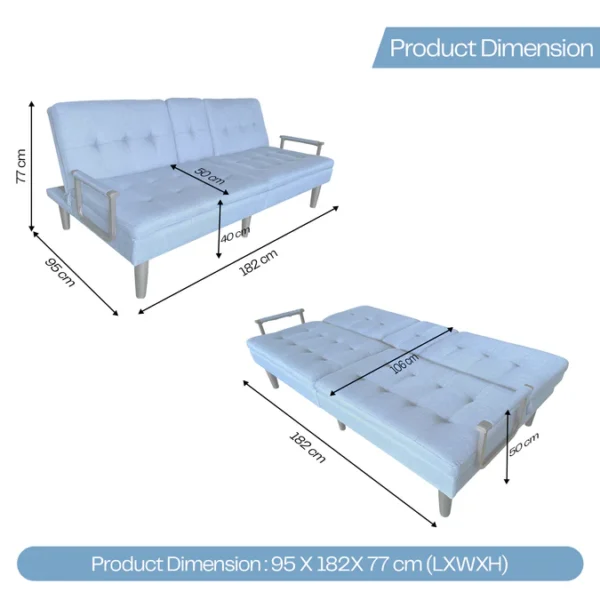 Casa Bellare Convertible Sofa Bed - Image 2