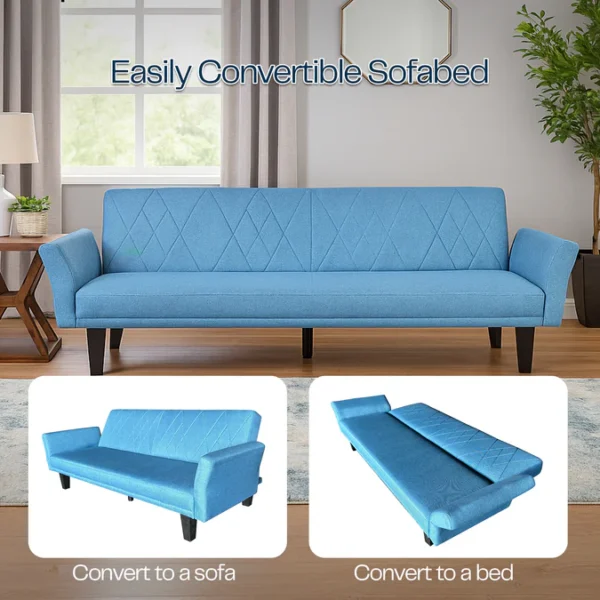 Zayana Modern Convertible Sofa Bed - Image 3