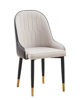 Stylish Modern Dining Chair with Gold Accents