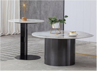 Stylish Round Coffee Table Set - Modern Decor for Your Living Room