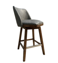 Stylish Wooden Bar Stool with Comfortable Backrest