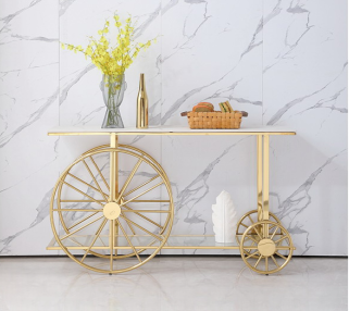 Wheel Design Console Table