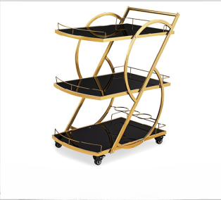Elegant Gold Serving Trolley