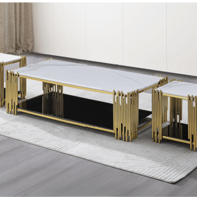 Luxurious Marble Coffee Table Set