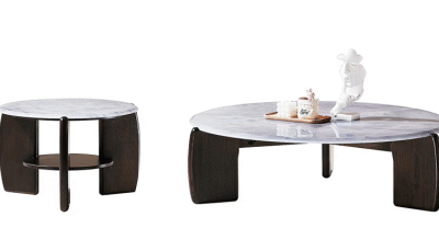 Elegant Round Coffee Table Set - Modern Design